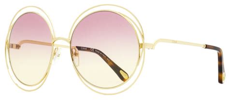 Chloe Halo Sunglasses CE114S 702 Gold/Havana 58mm 114